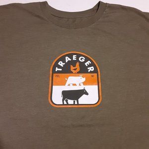 Traeger Men's Olive Green SS T Shirt in Size 2XL
